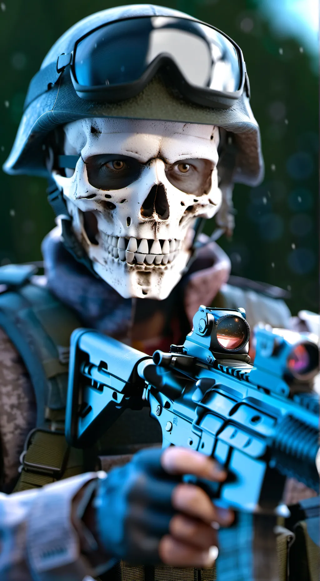 ai character: ghost background