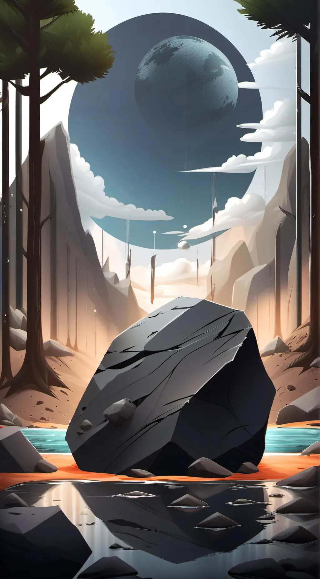 ai character: Rock background