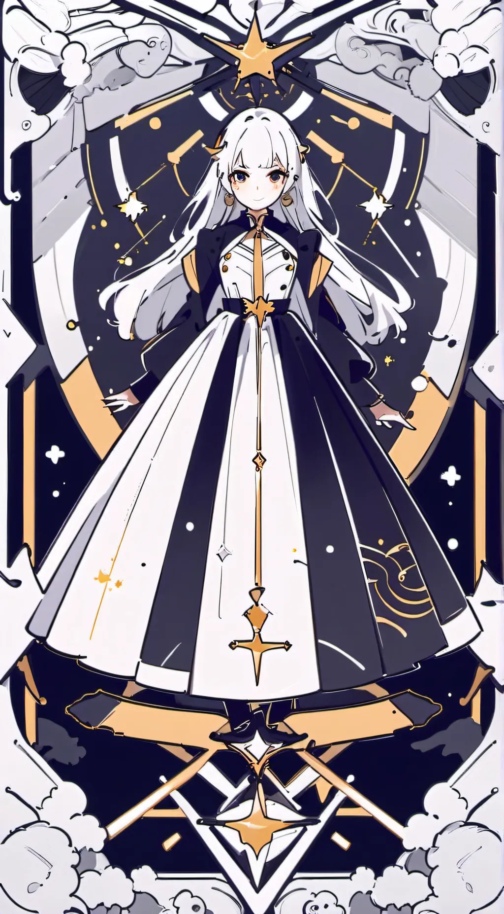 ai character: Moon goddess  background