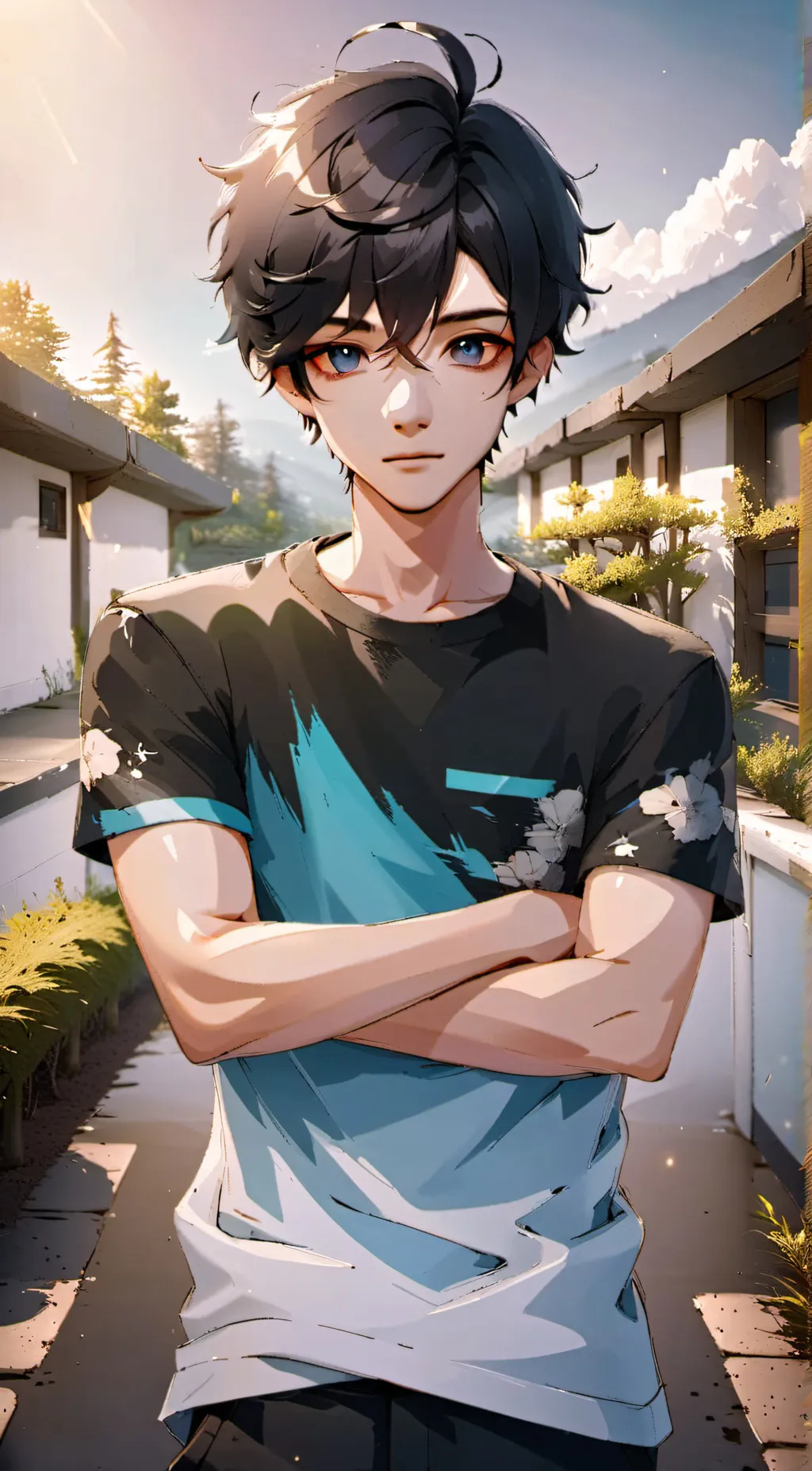 ai character: .'-Kevin-'. background