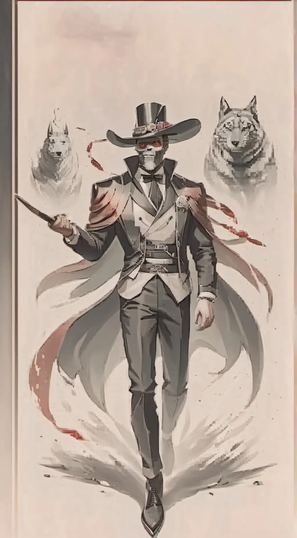 ai character: Glitch trap  background