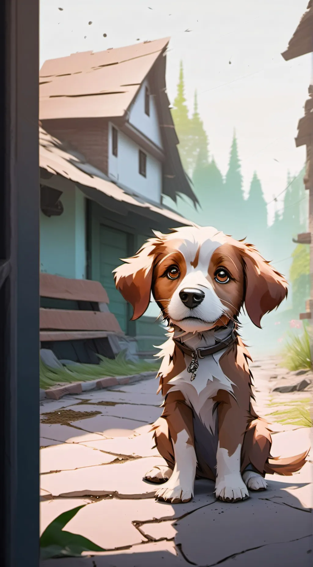 ai character: Poor dog background