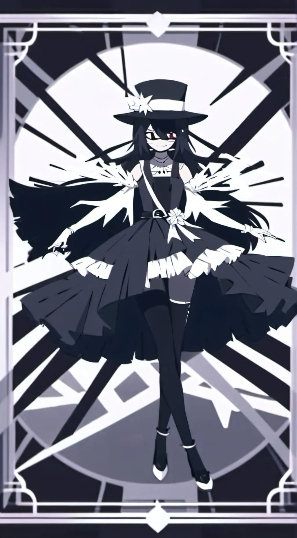 ai character: Miss circle  background