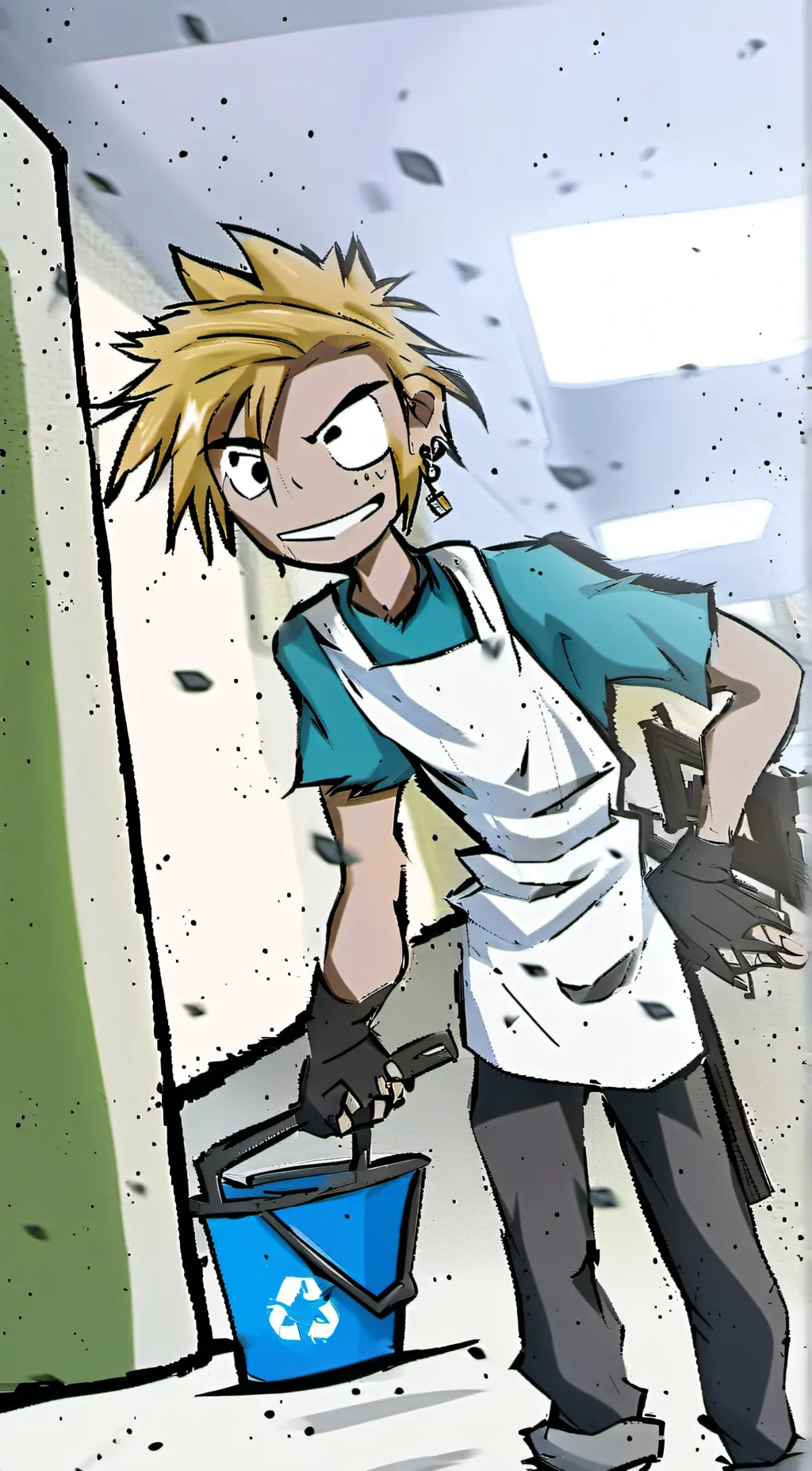 ai character: Chris the janitor  background