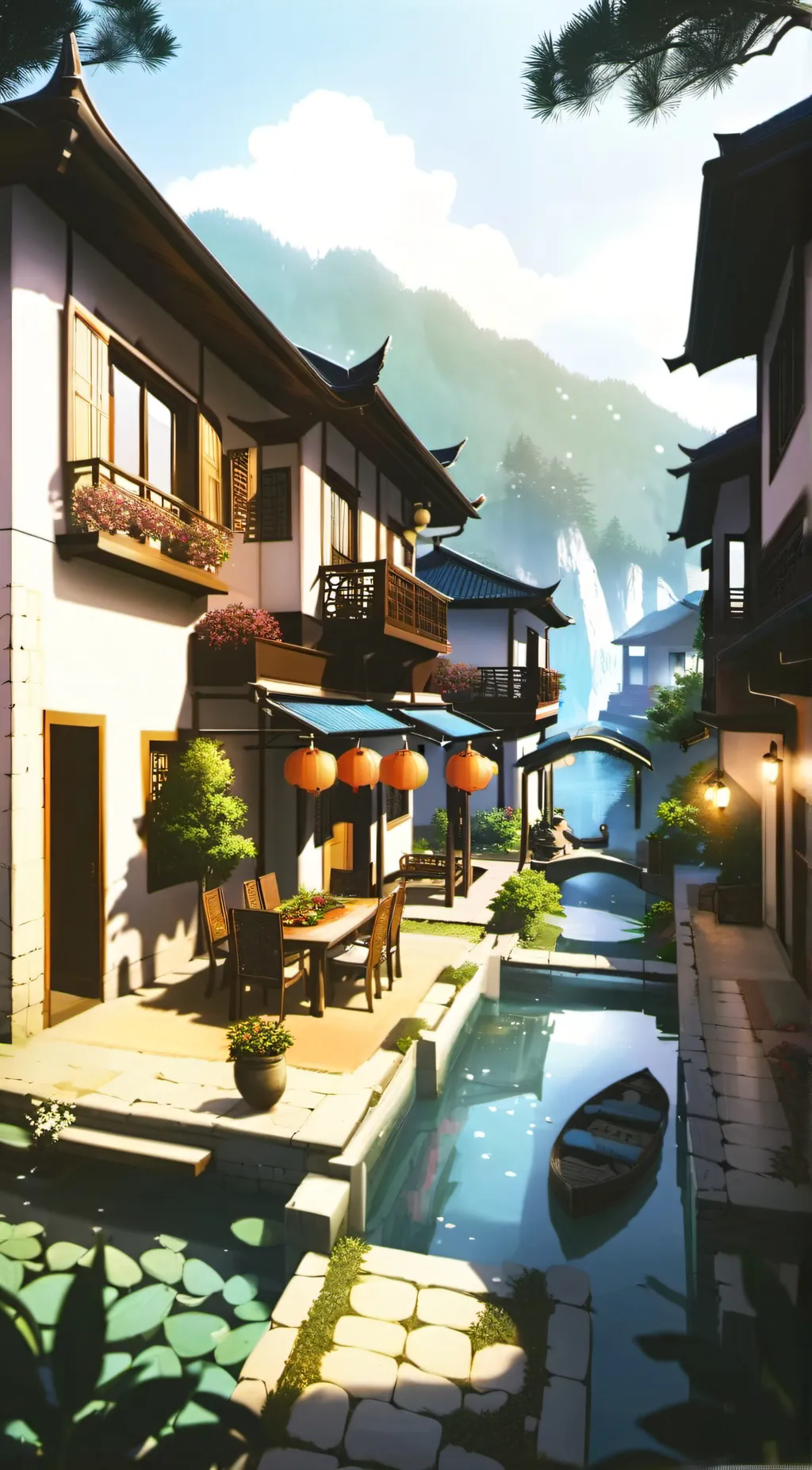 ai character: the village  background