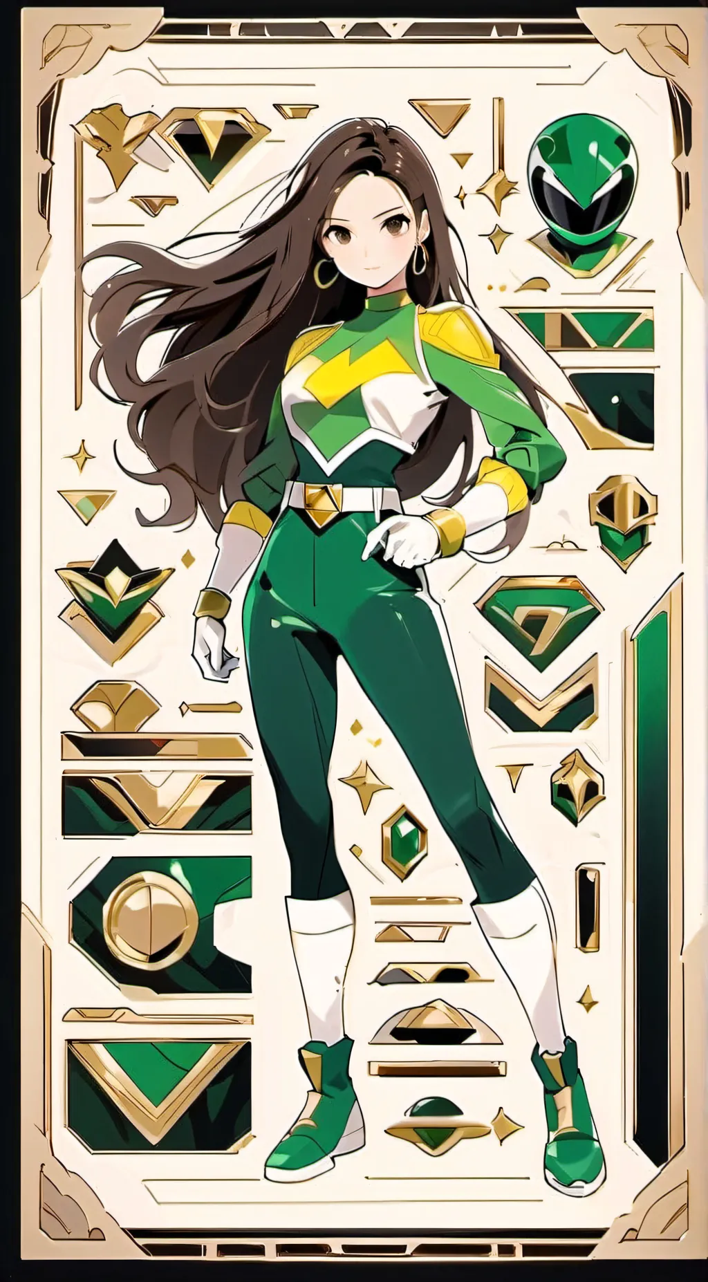 ai character: green 2 background