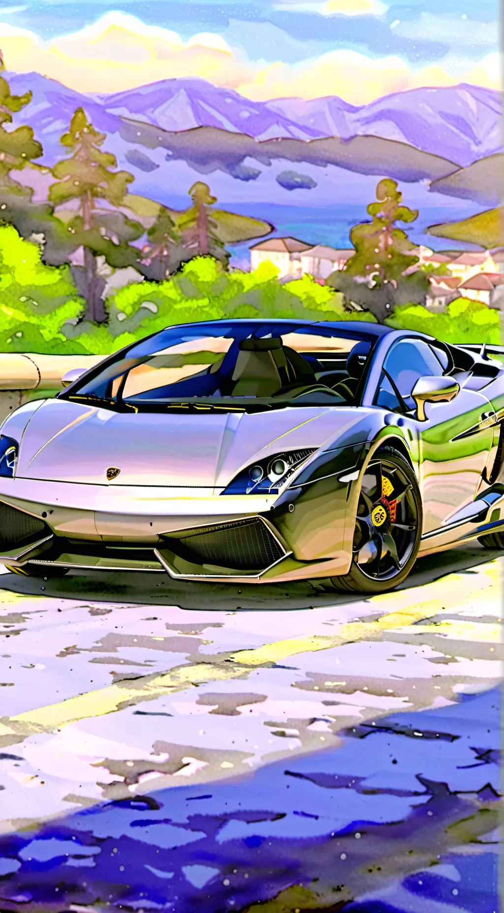 ai character: Lamborghini  background