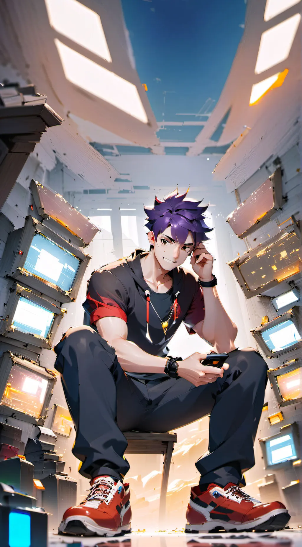 ai character: JAX AND POMIN background