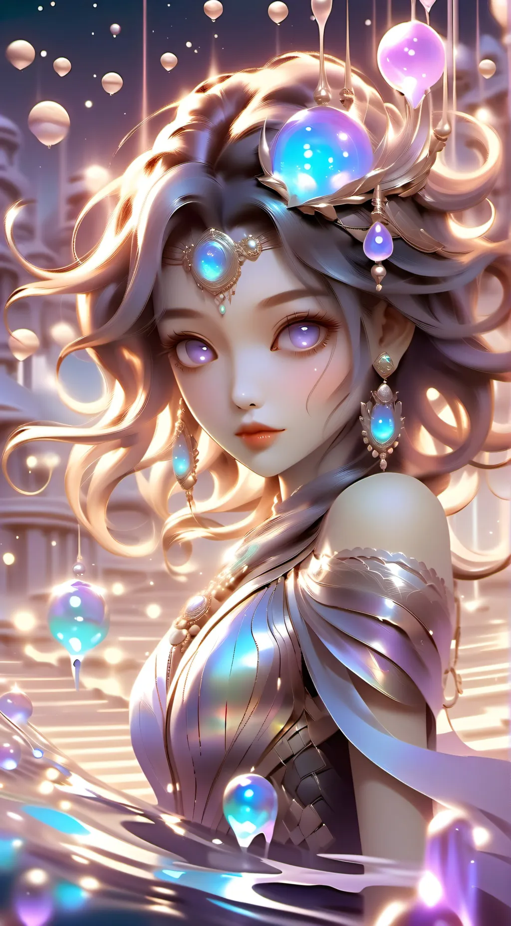 ai character: mermaid  background