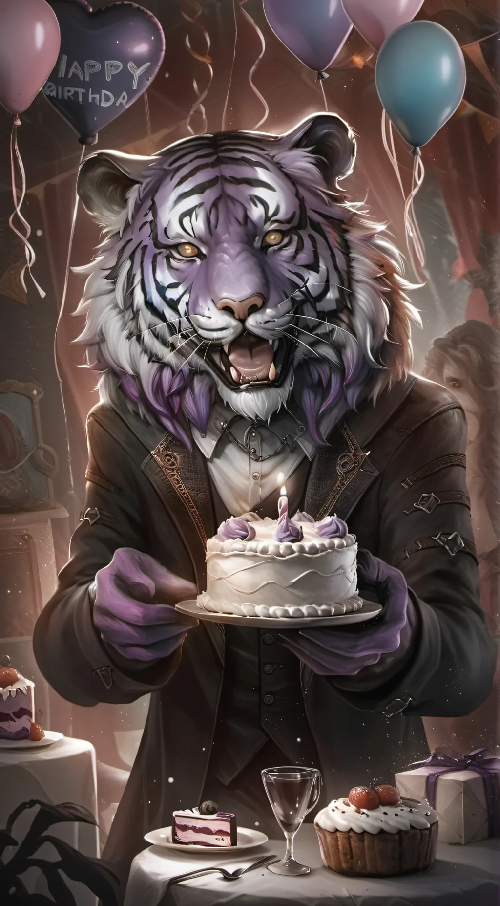 ai character: Don't Trust Cake background