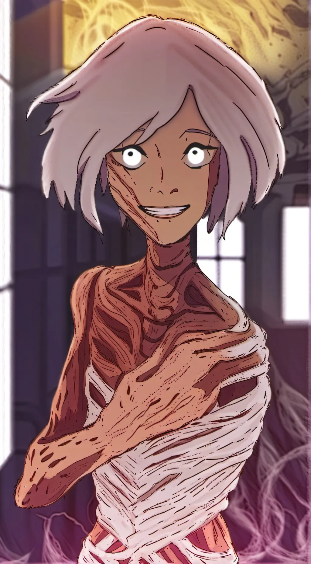 ai character: female mimic  background