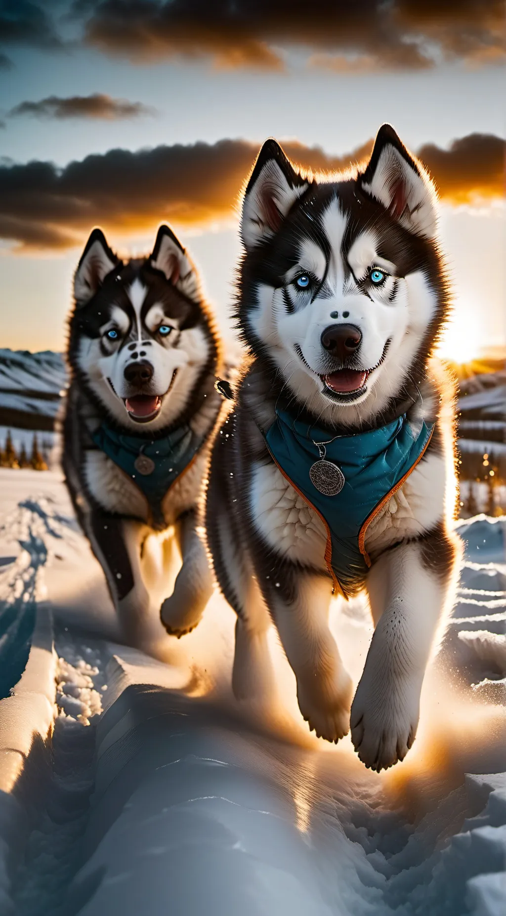 ai character: Nova and husky background