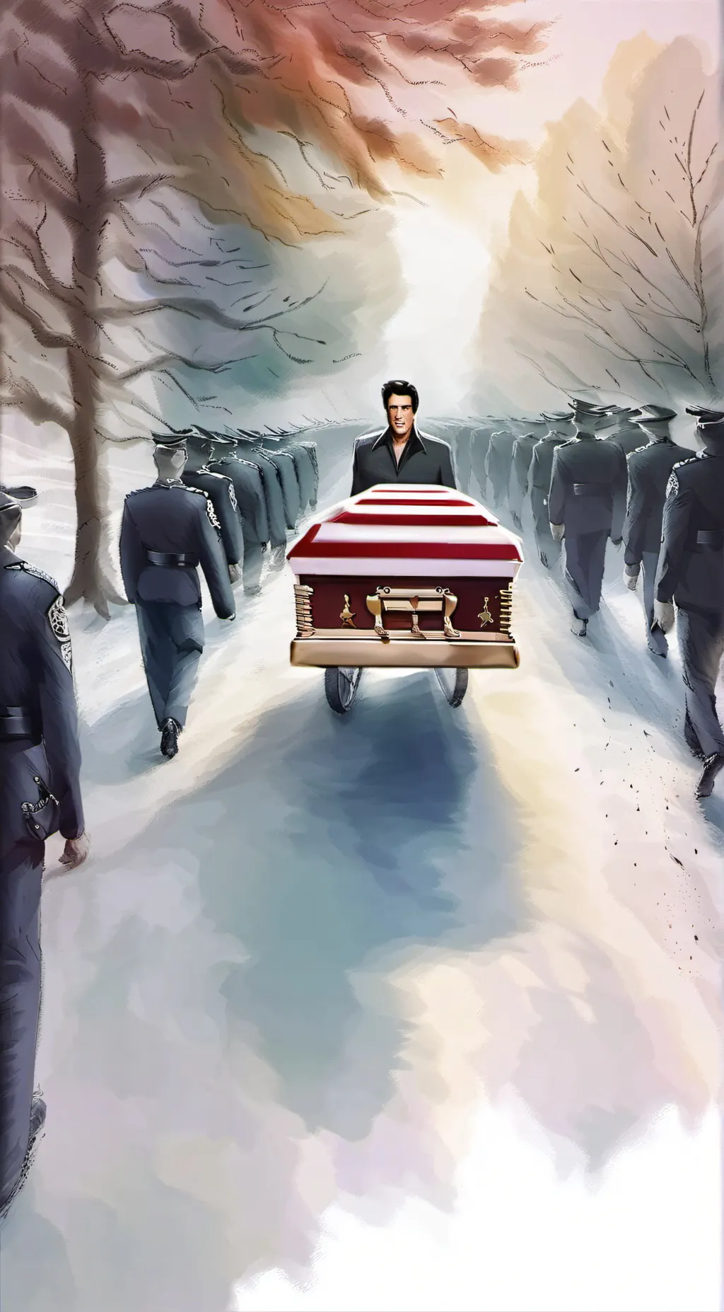 ai character: Elvis's funeral background