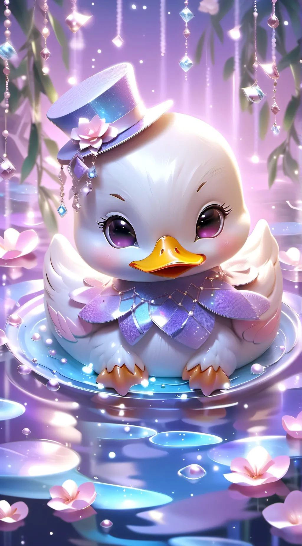 ai character: cute duck background