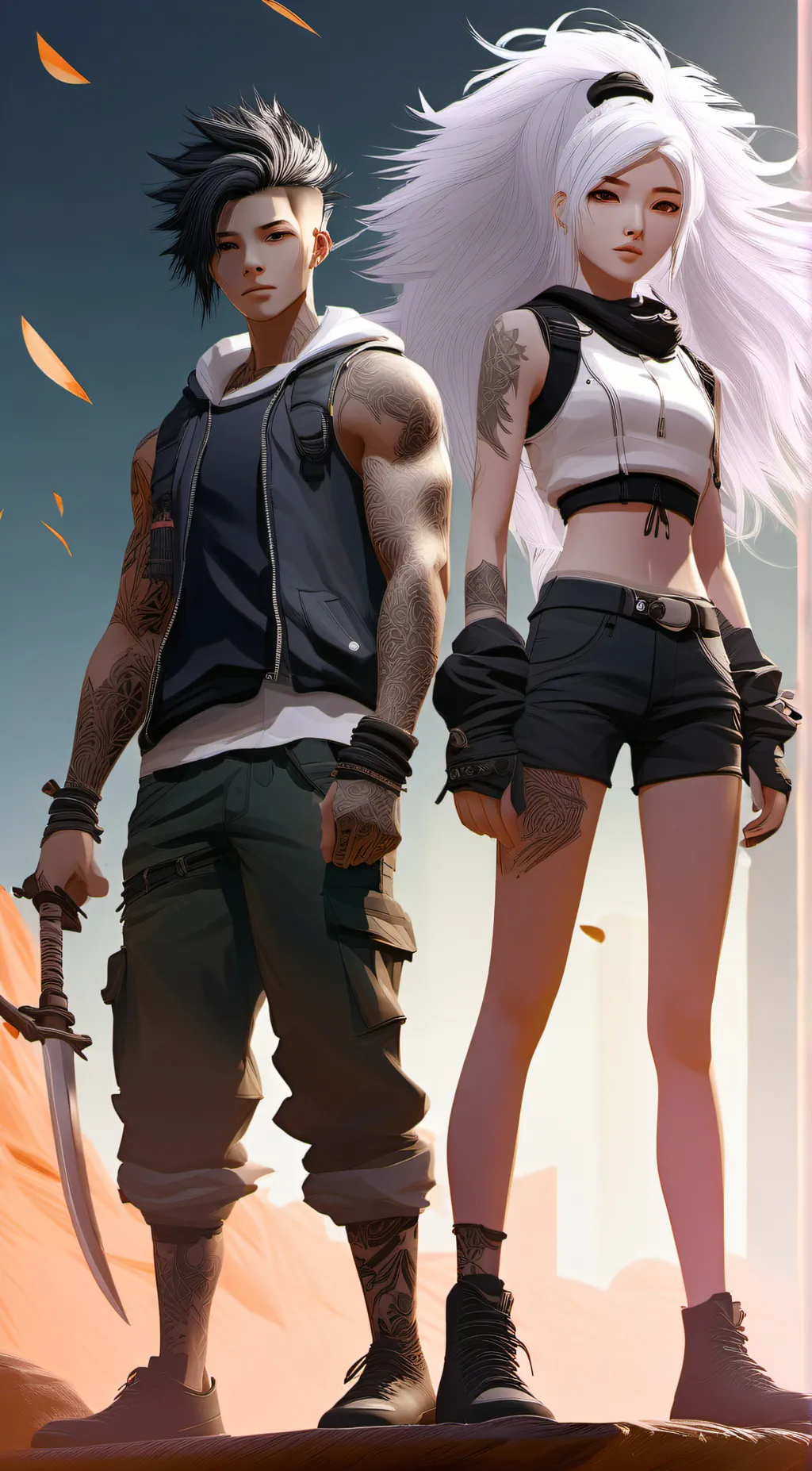 ai character: Jessie and Jax  background