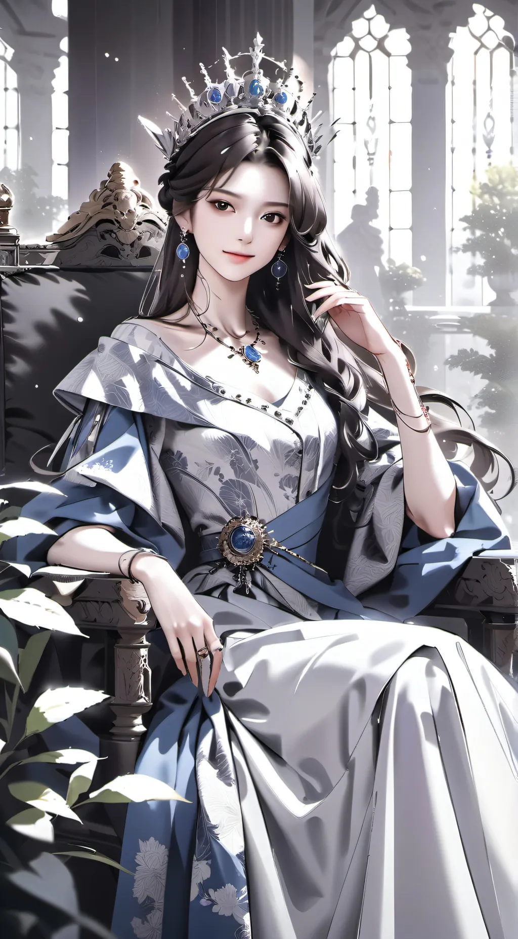 ai character: Elaine  background