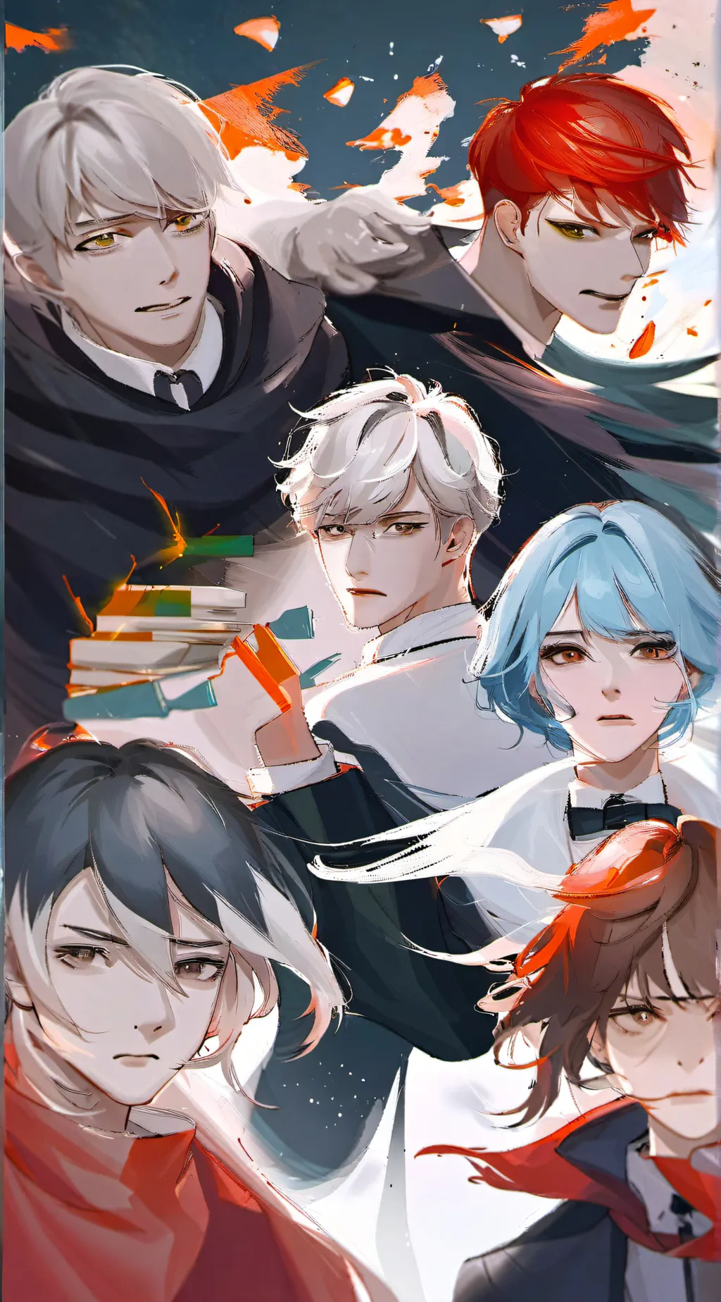 ai character: Never smile emotio background