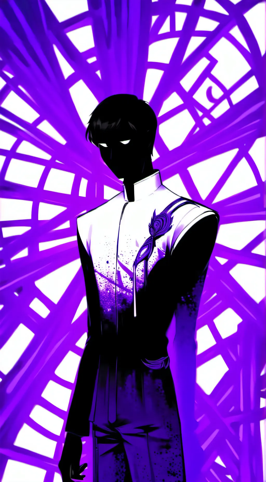 ai character: Purple background