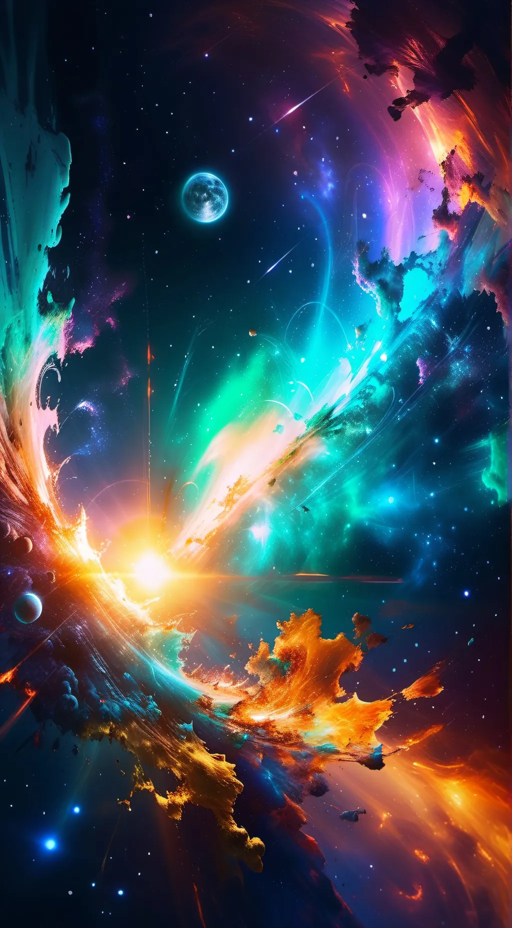 ai character: galaxi of beauty background