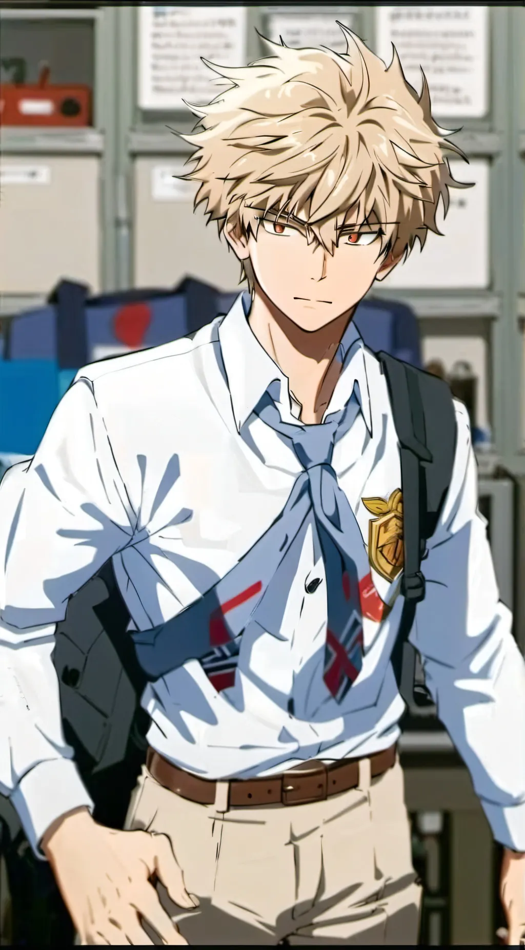 ai character: Katsuki Bakugo background