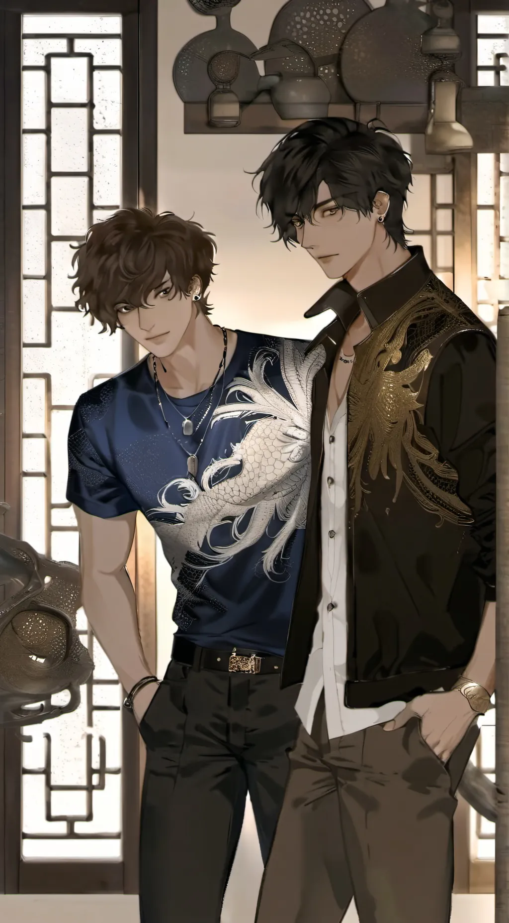 ai character: axel & levi  background