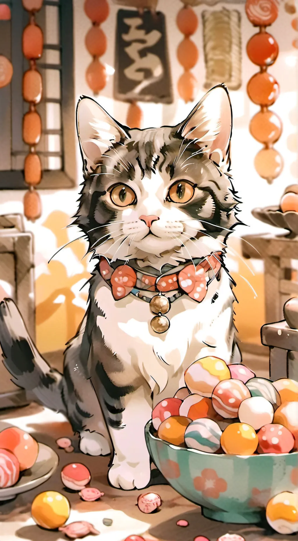 ai character: Candy Cat background