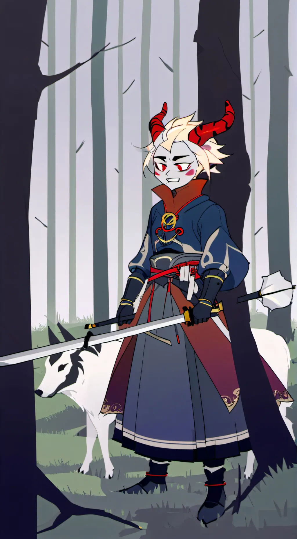 ai character: Lucifer hazbin  background