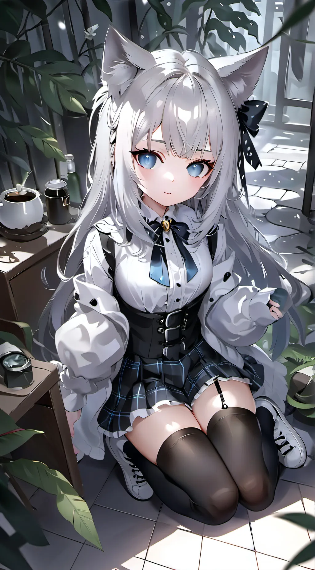 ai character: winter background