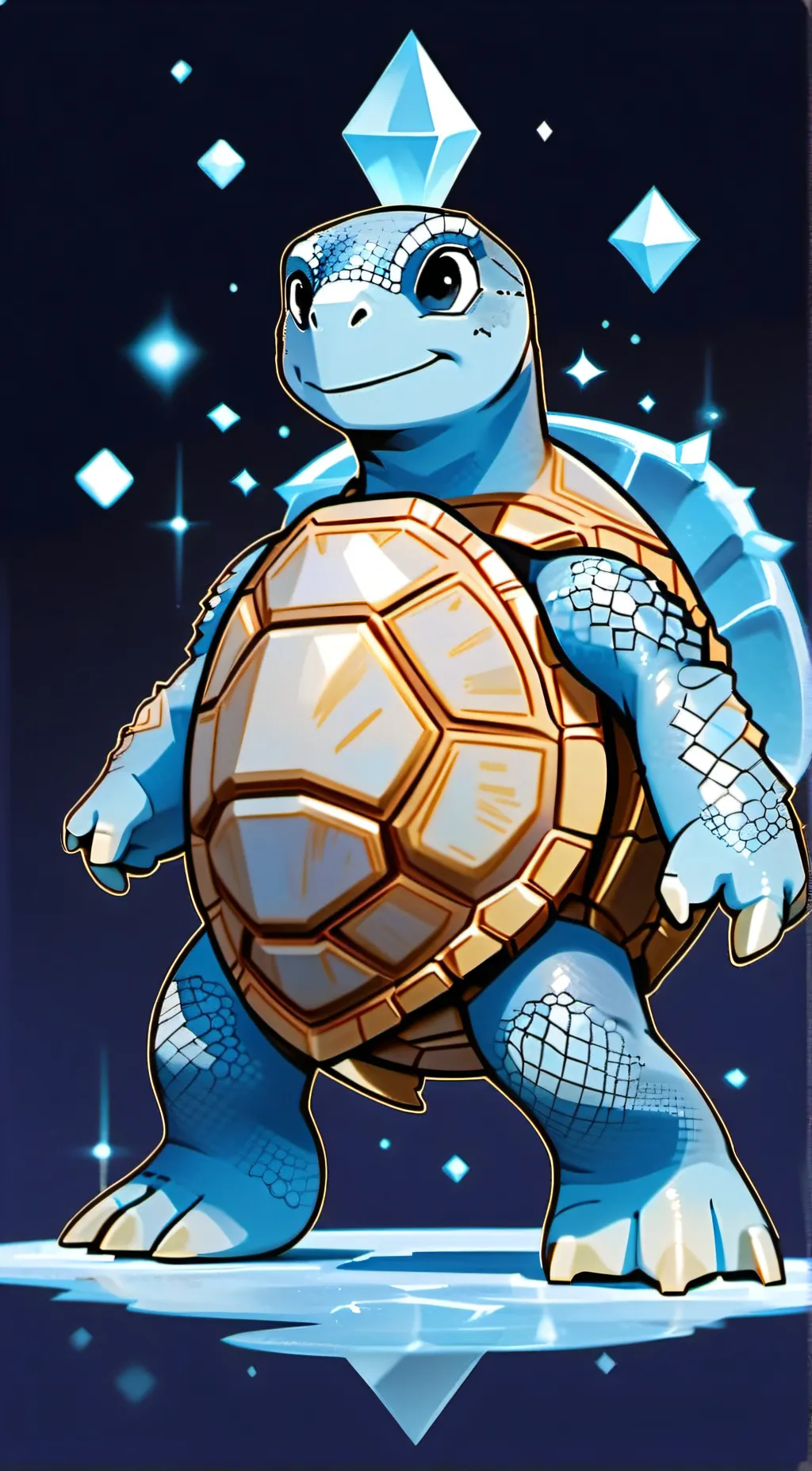 ai character: diamond turtle background