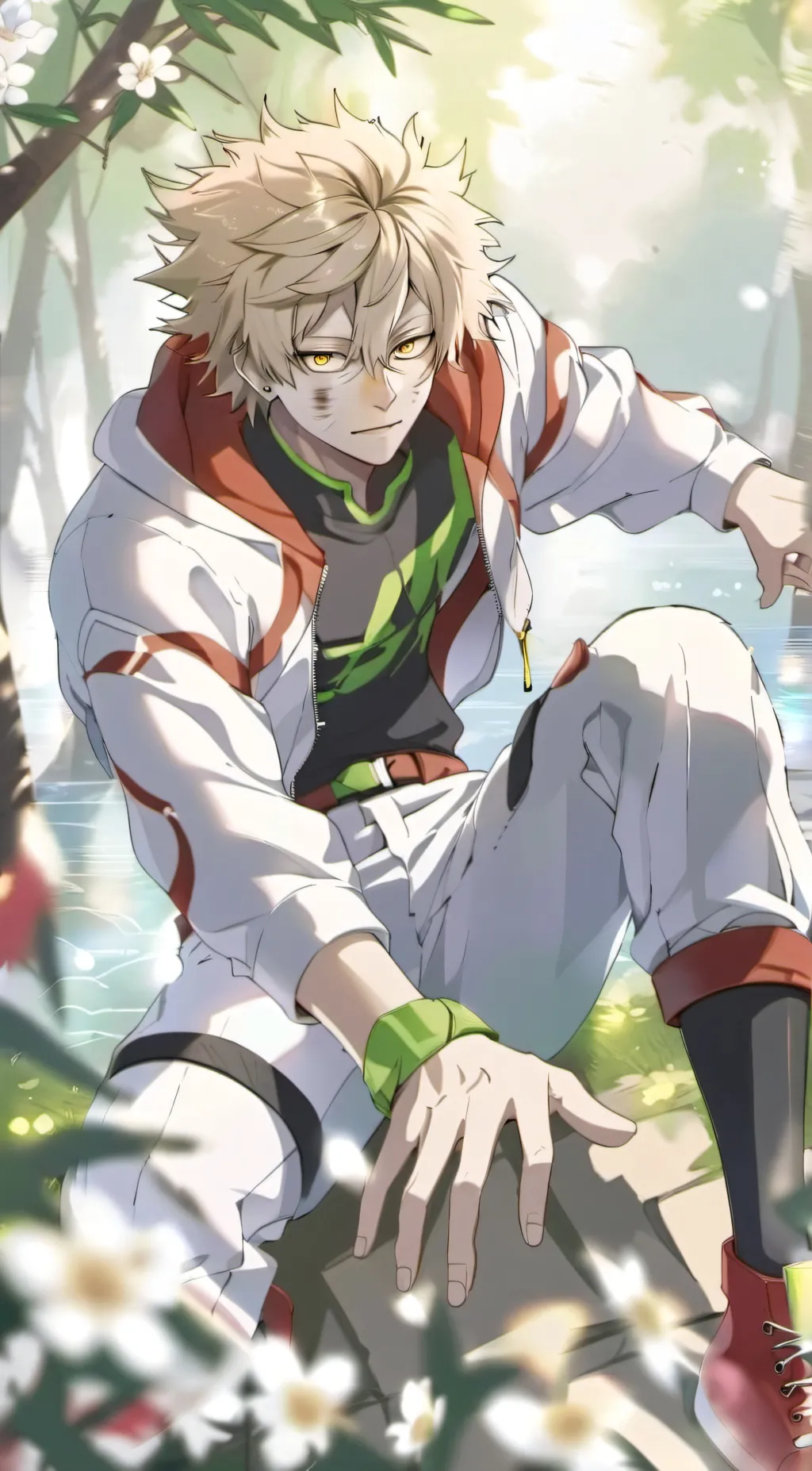 ai character: Bakugo😛 background