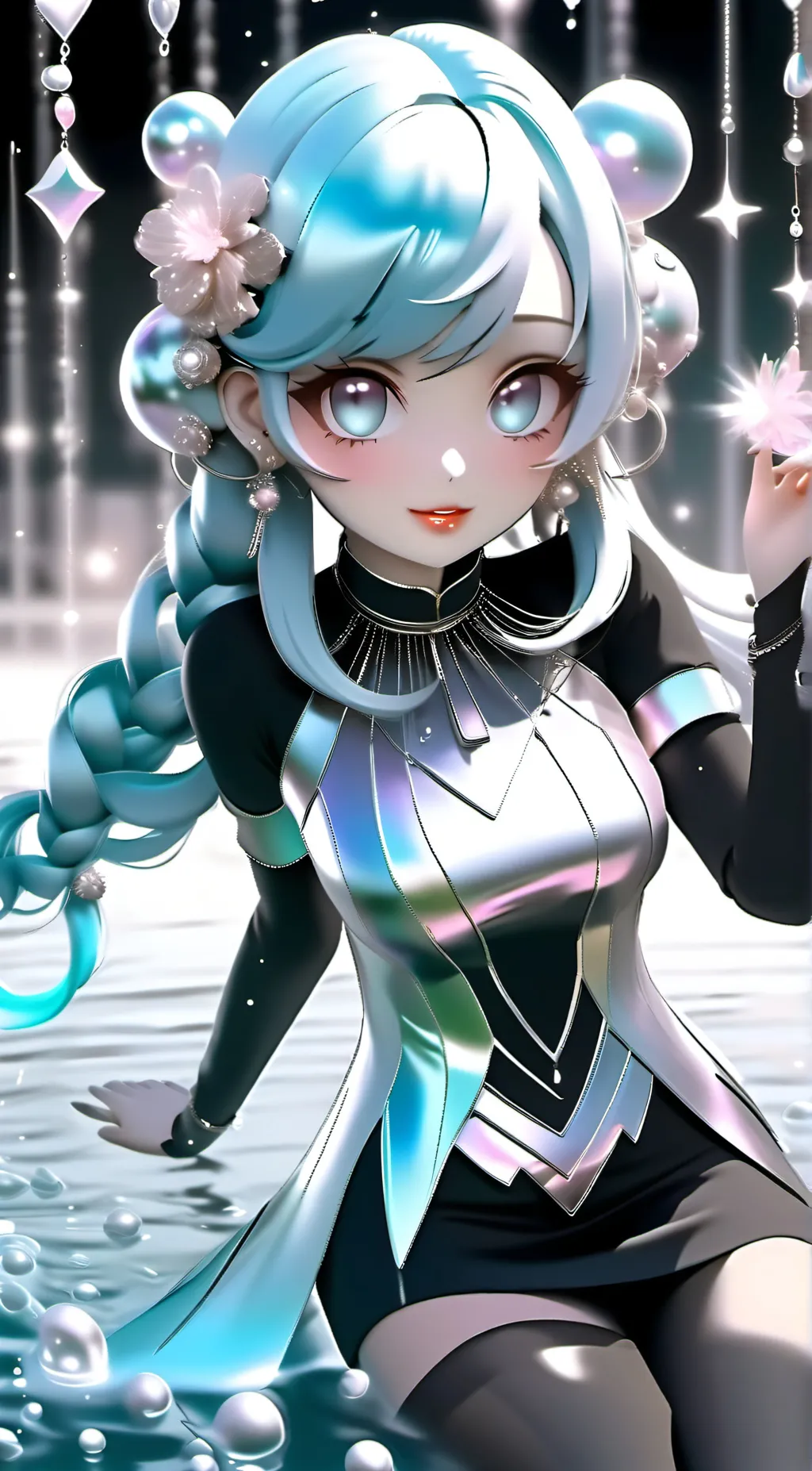 ai character: rose background