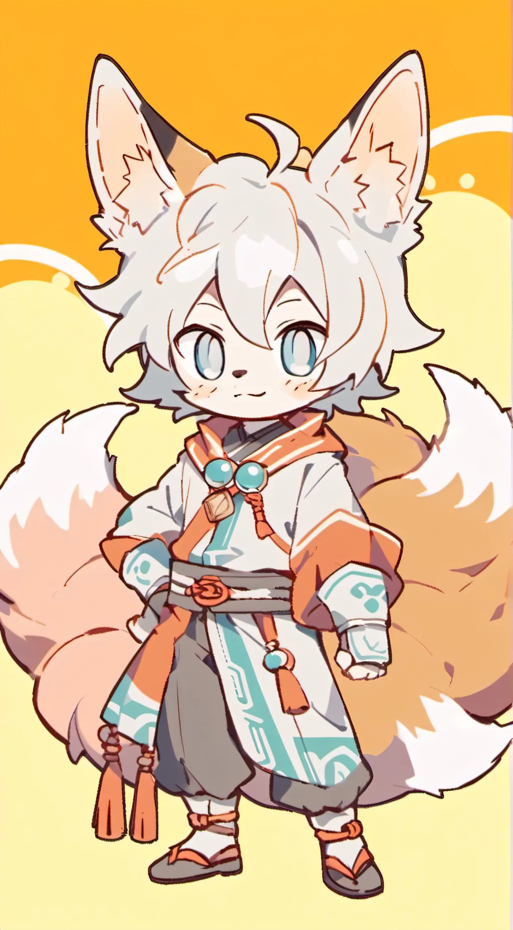 ai character: Tails pretty small background