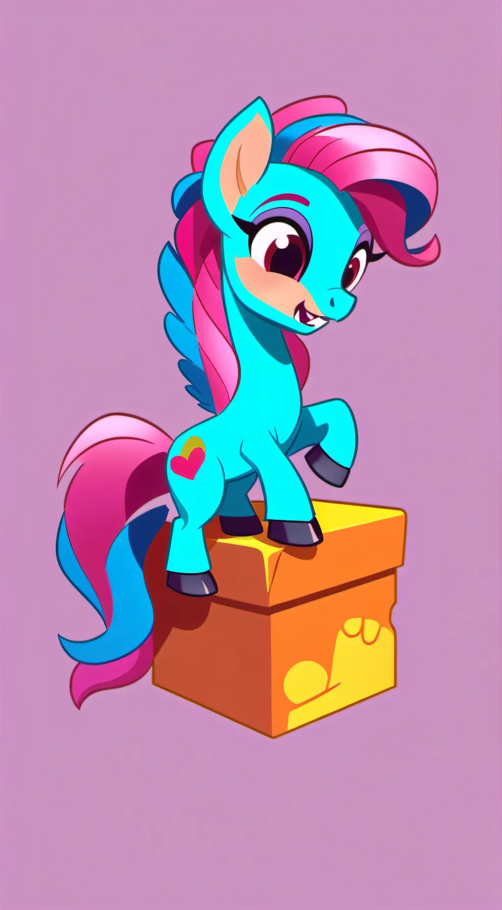 ai character: people and ponies  background