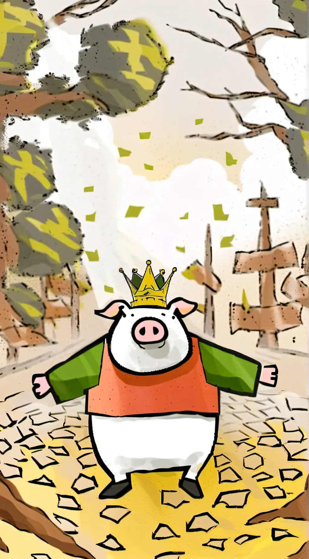 ai character: King pig background