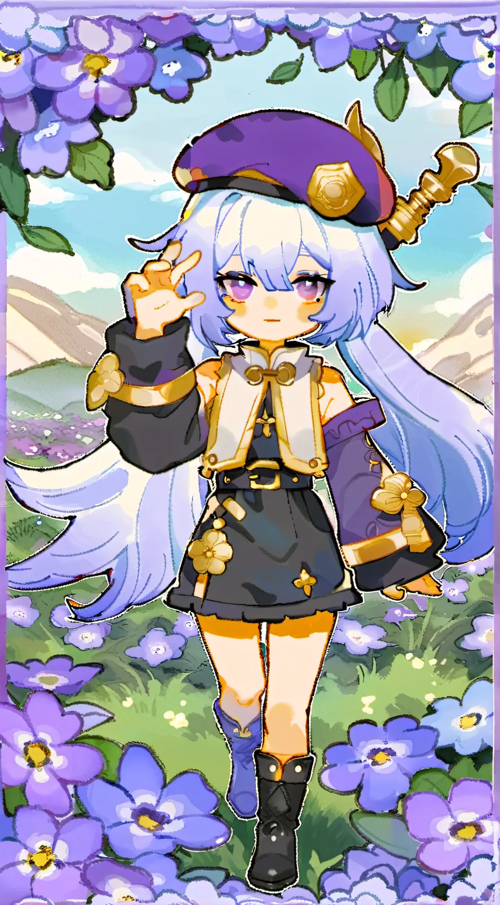 ai character: Milky Way Cookie background