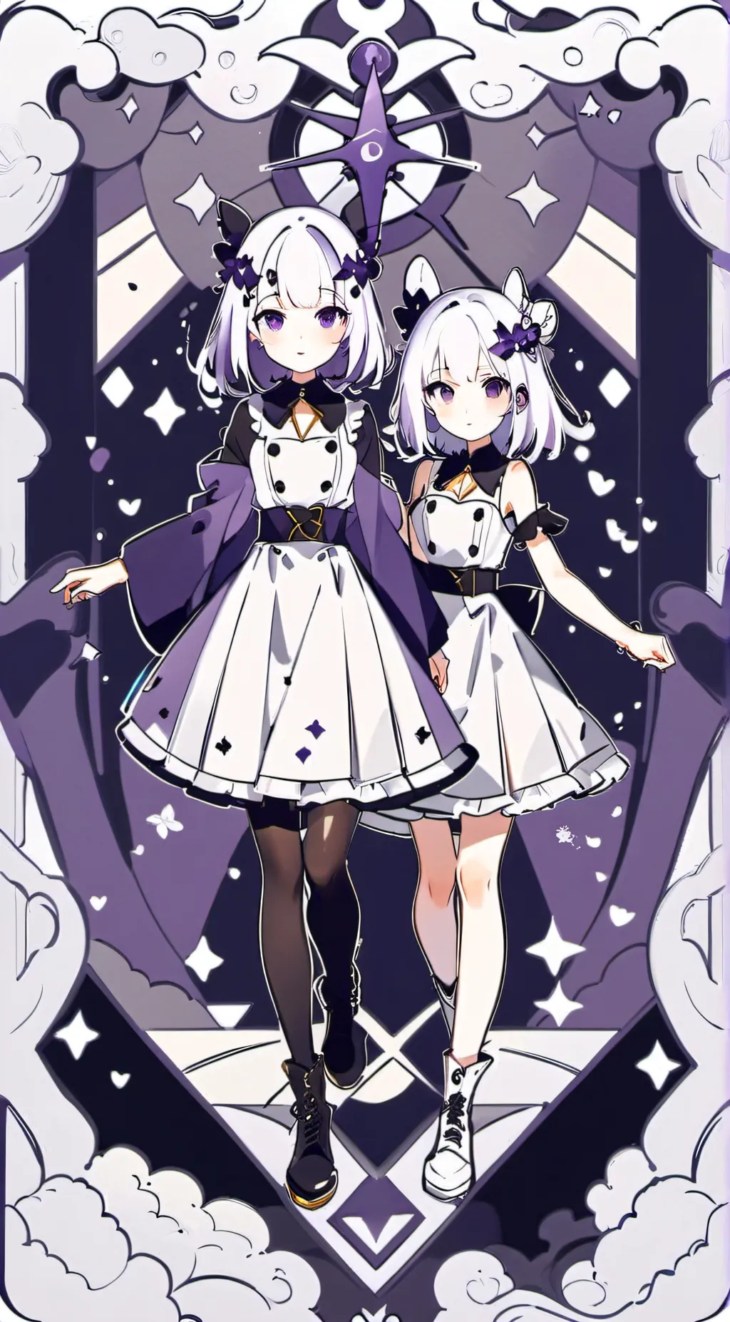 ai character: Artemis and apolla background