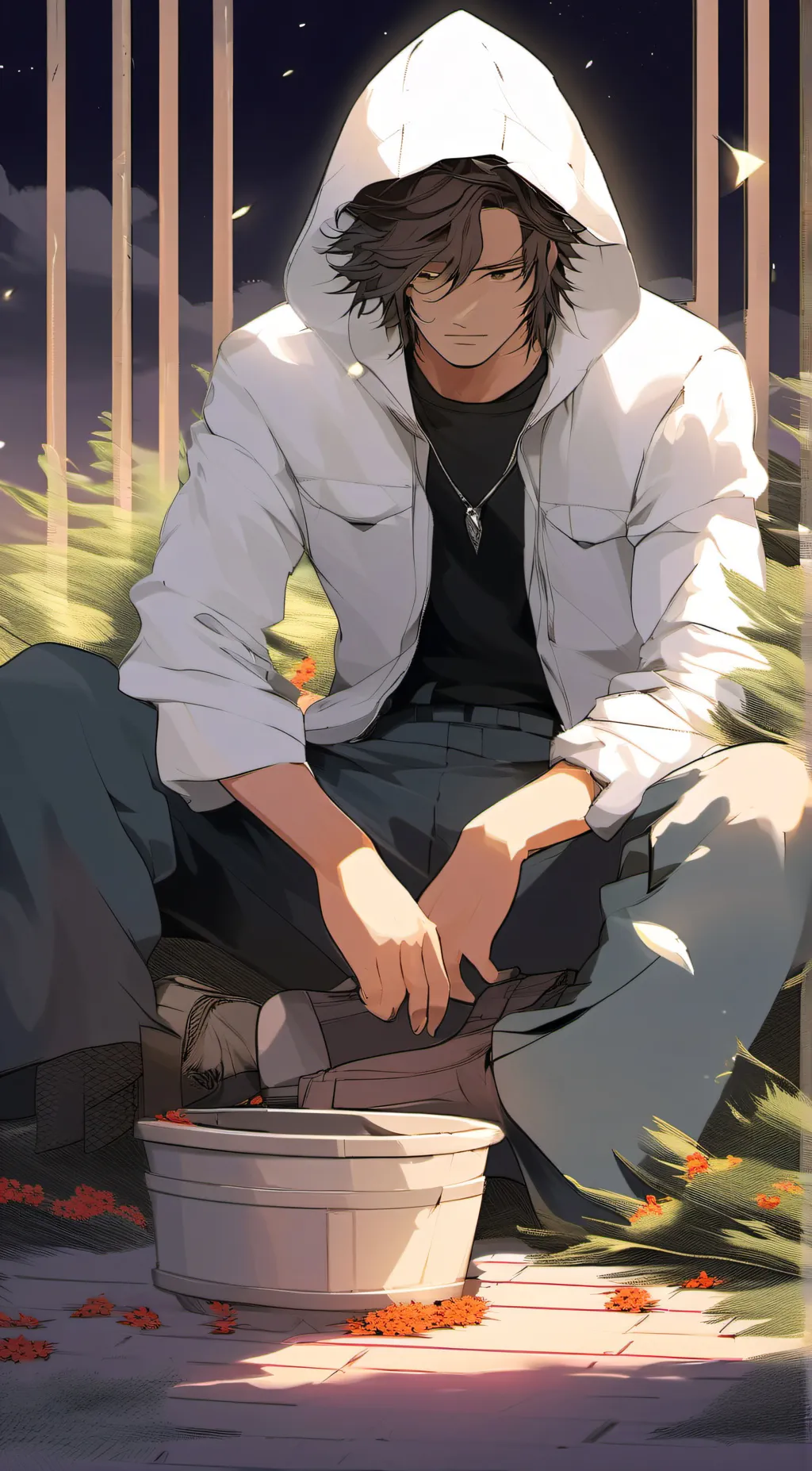 ai character: Lewis Capaldi  background