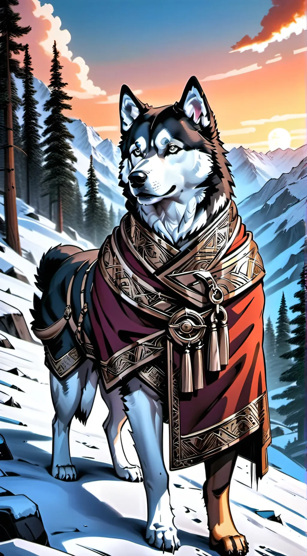 ai character: dog pound background