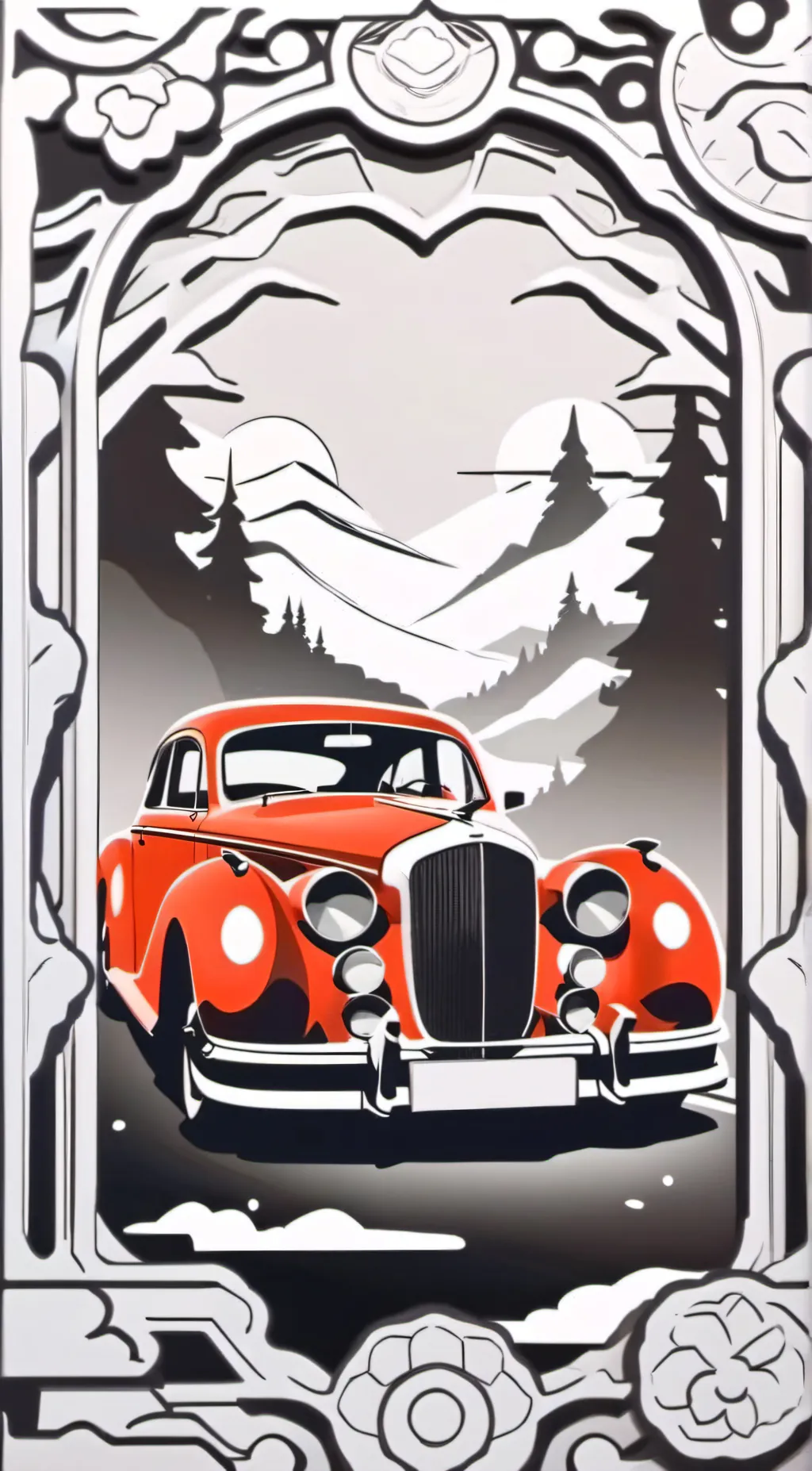 ai character: HH road trip  background