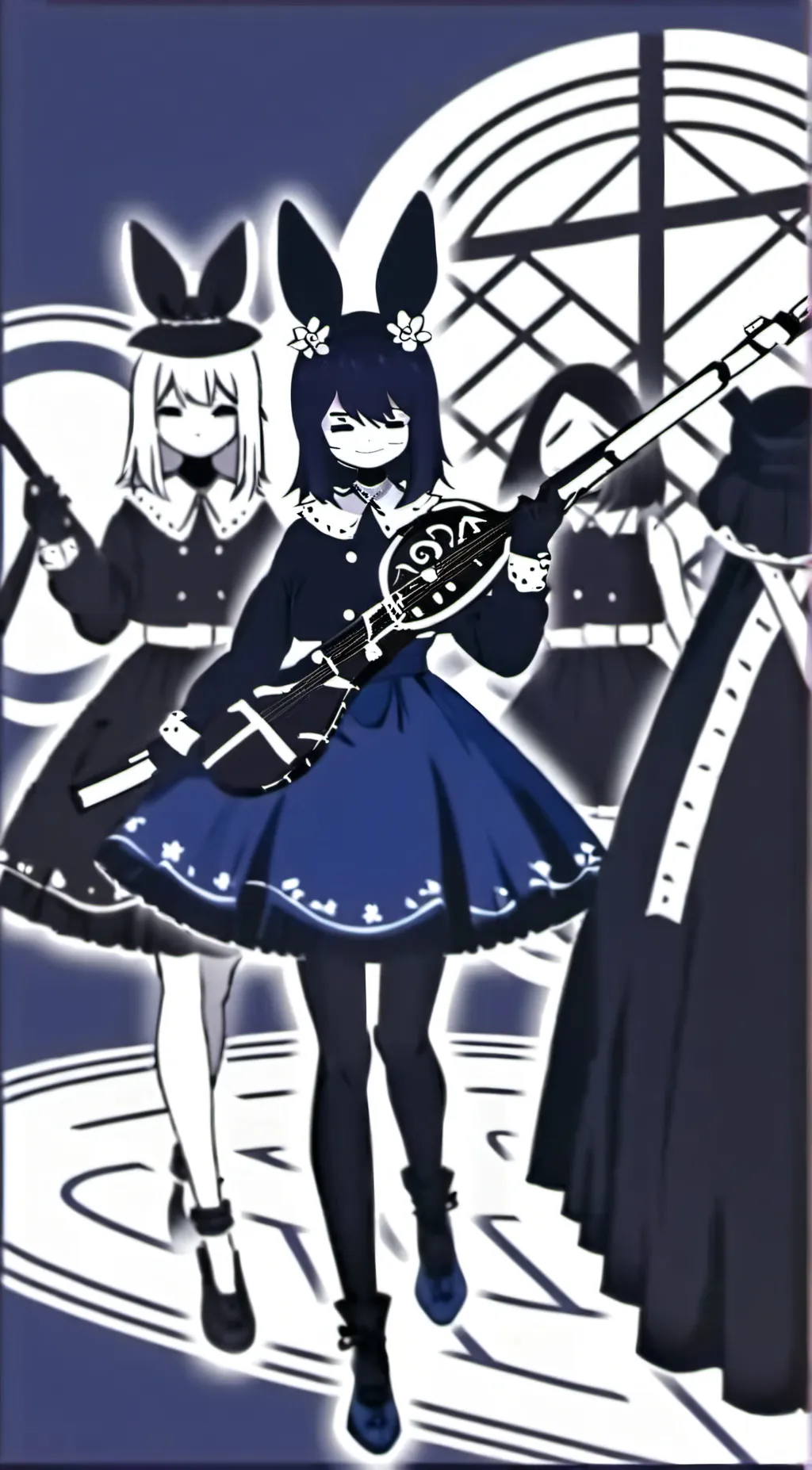 ai character: Miss circle  background