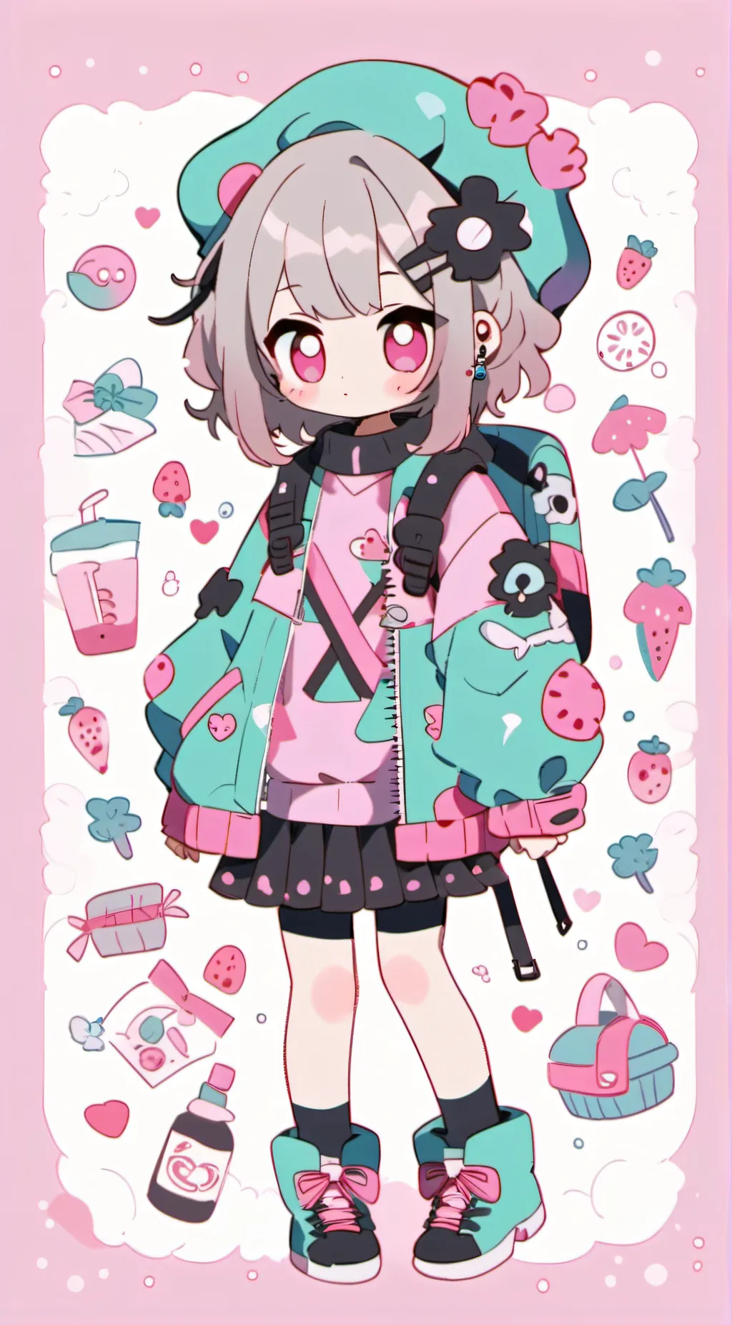 ai character: MHA Chibi background