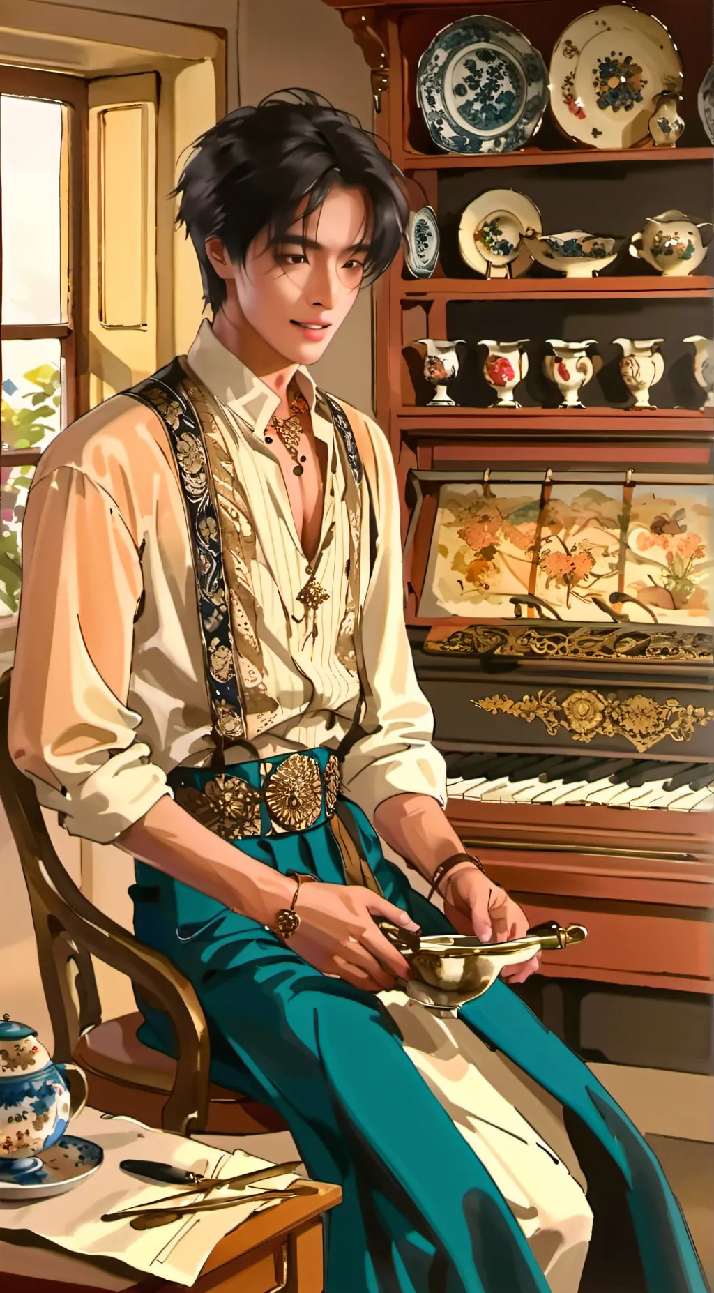 ai character: Cha enwoo background