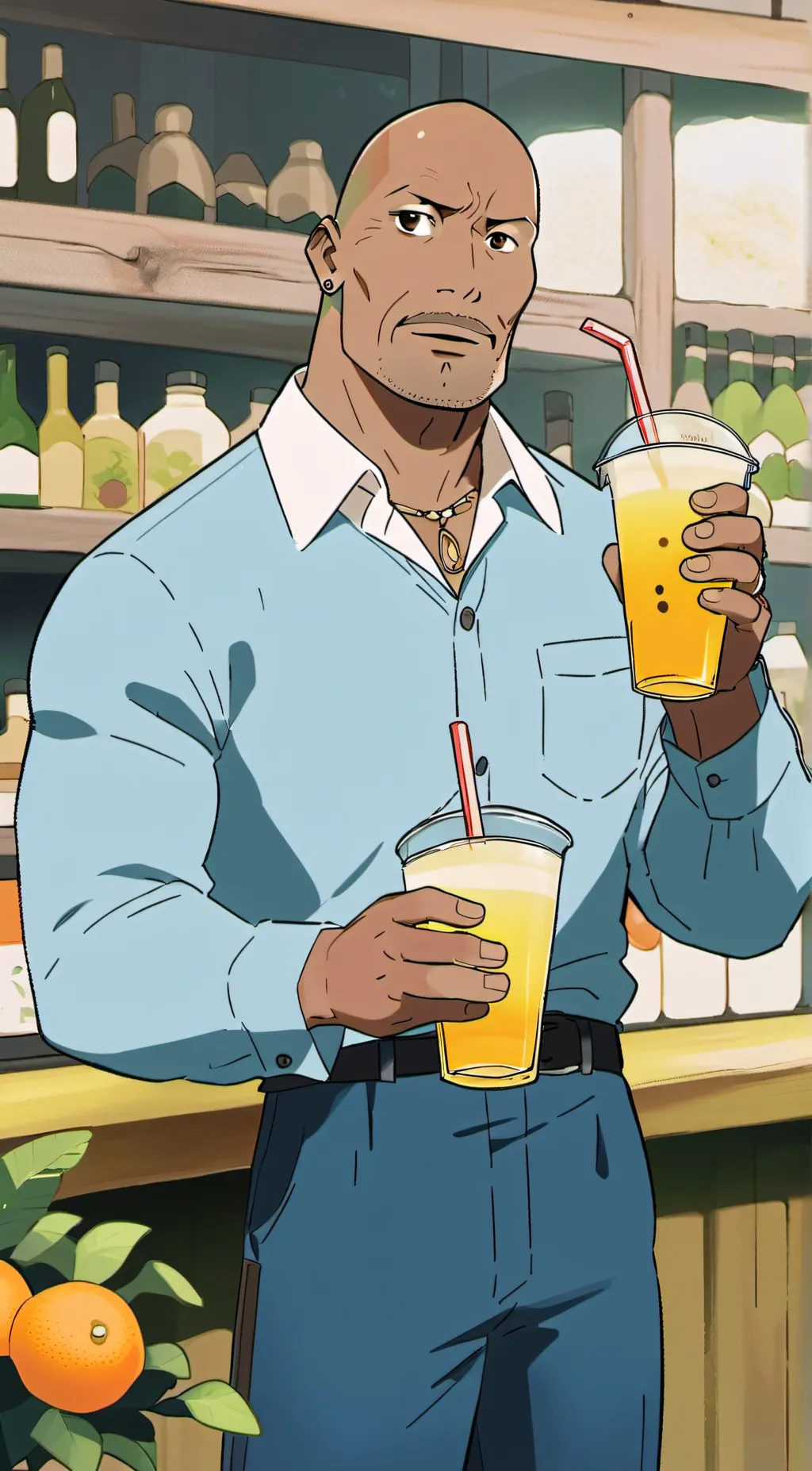 ai character: juice background