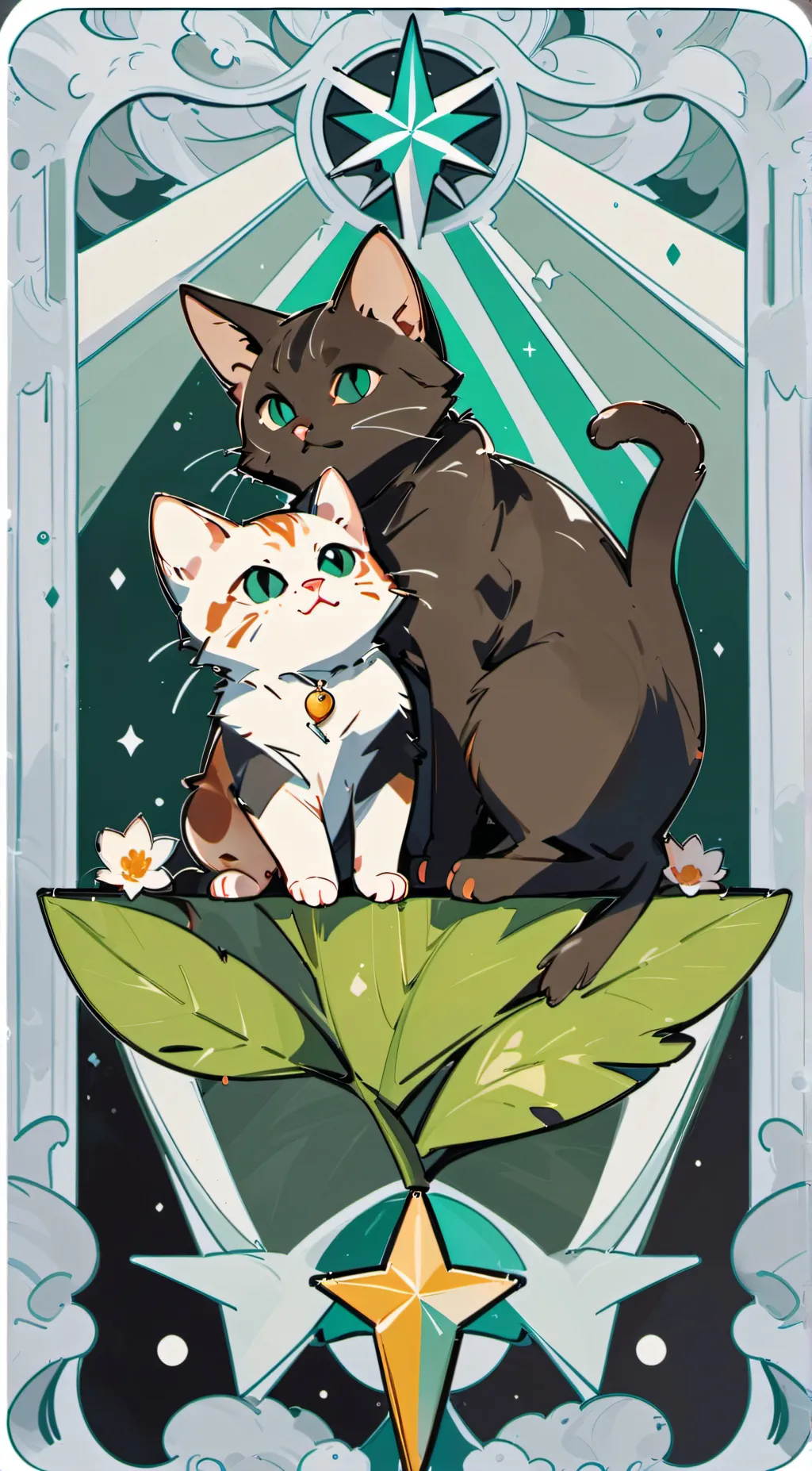 ai character: cat and kittens background