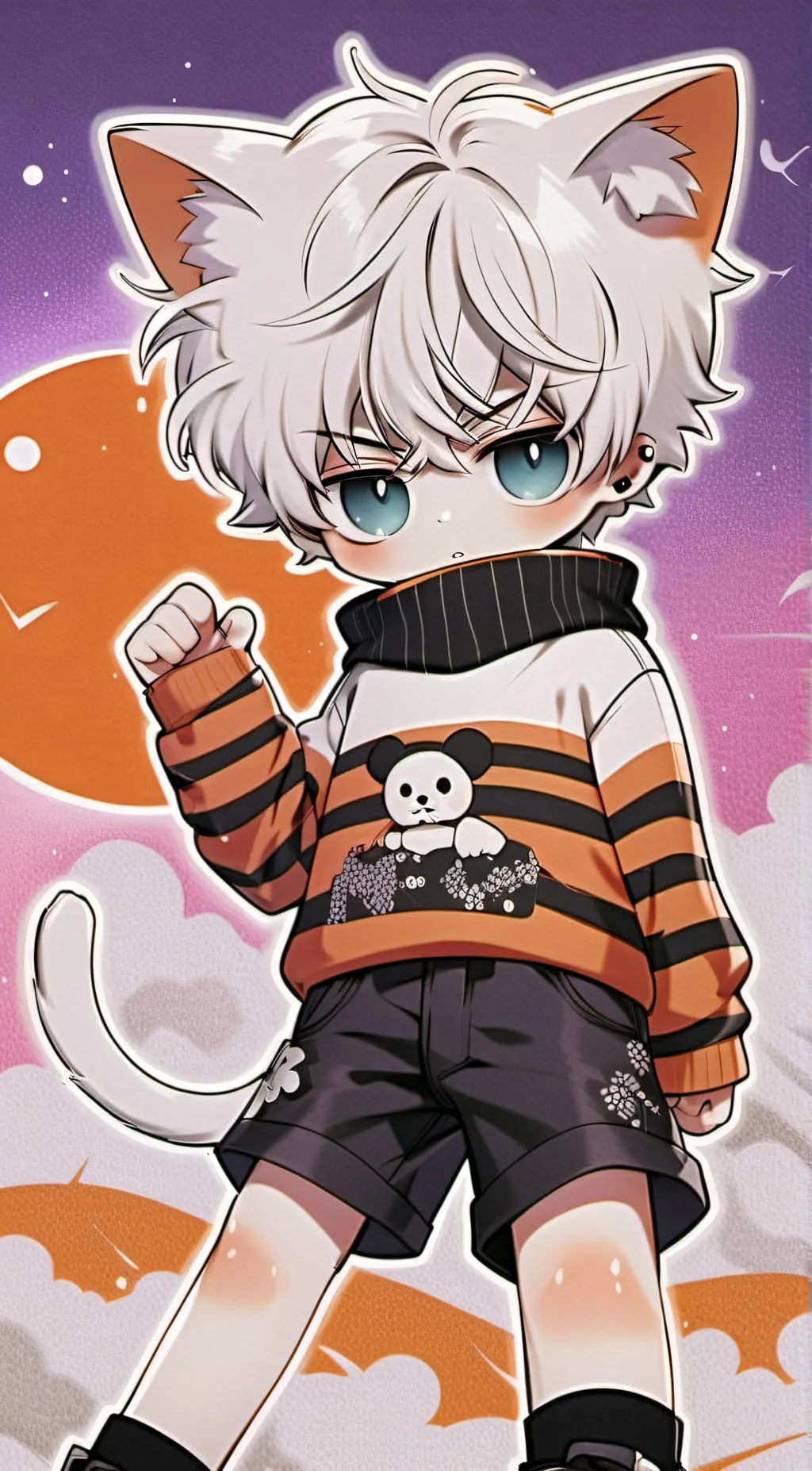 ai character: 🫣Garfield🤫 background