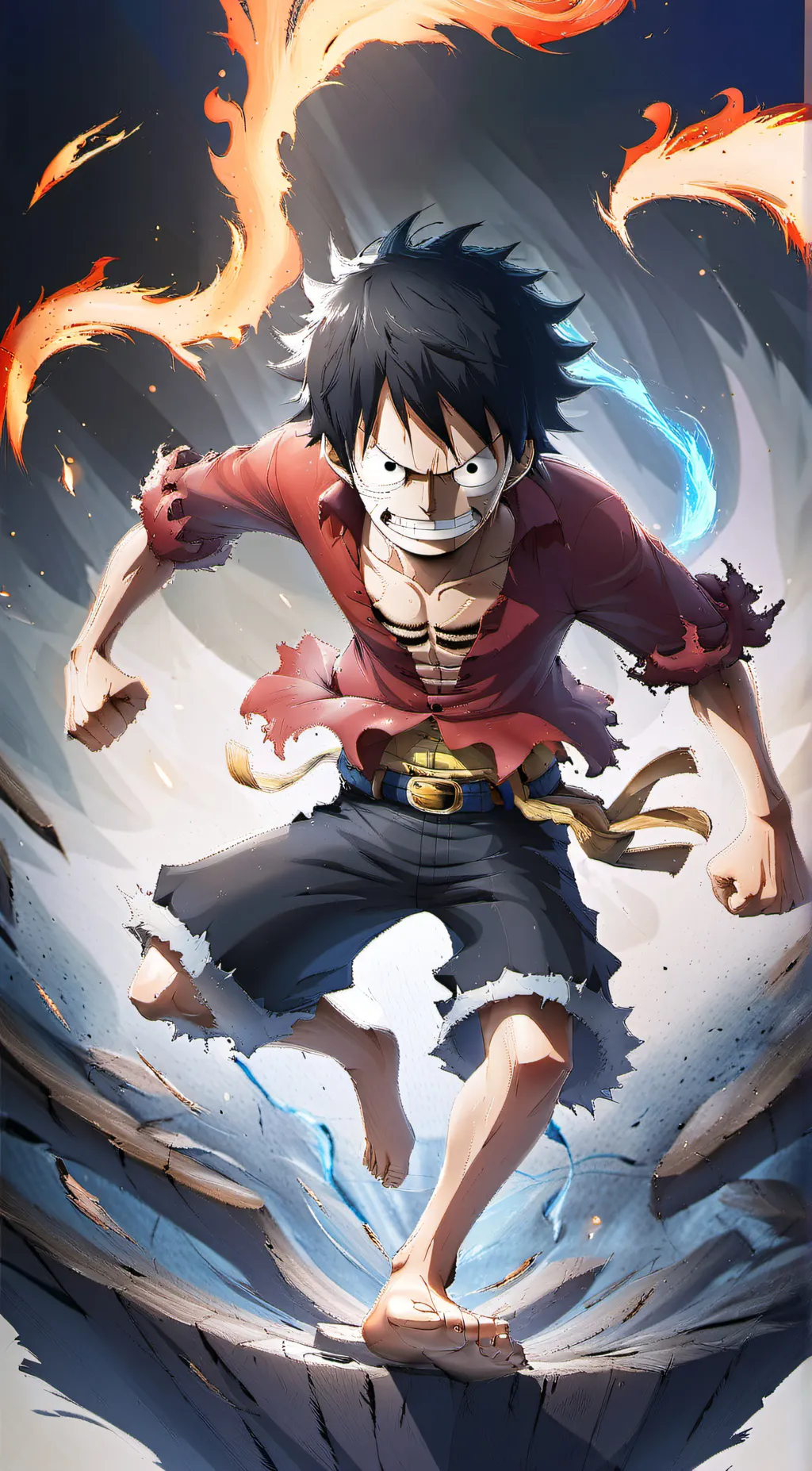 ai character: Luffy  background