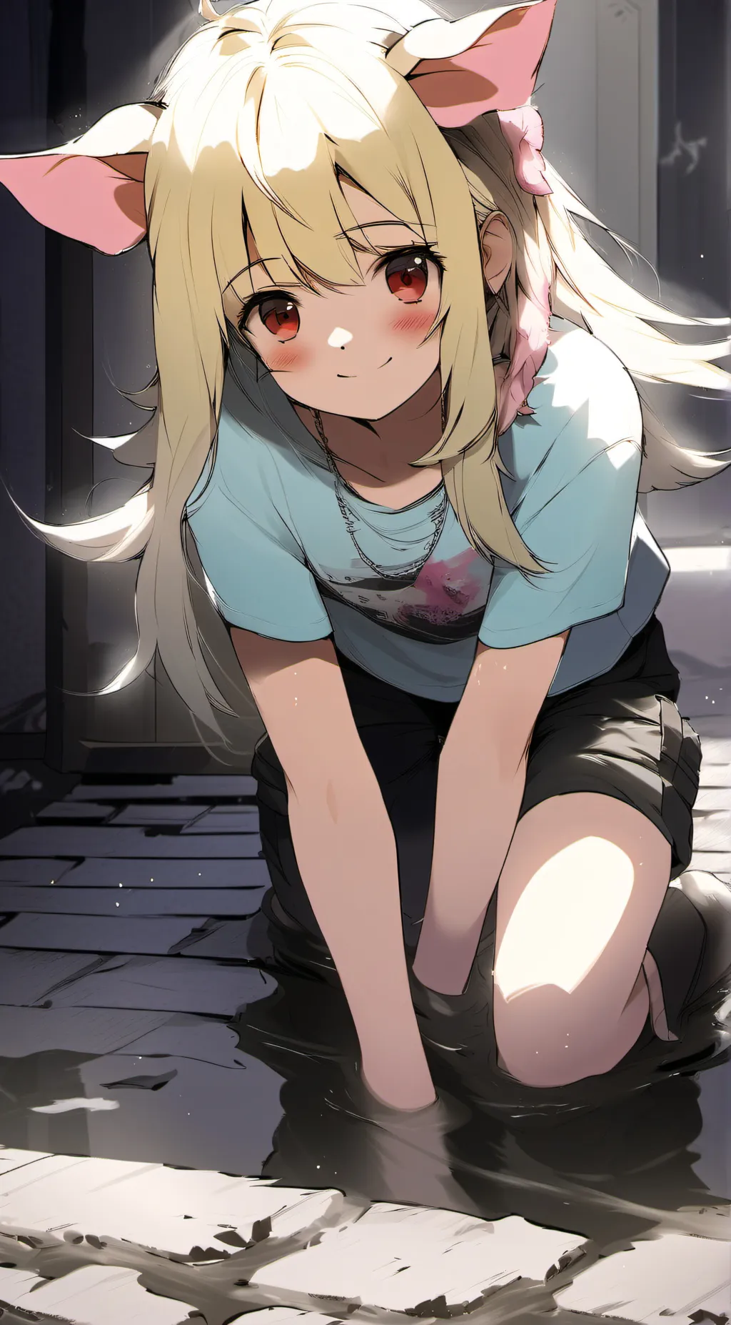 ai character:    fat nuggets background