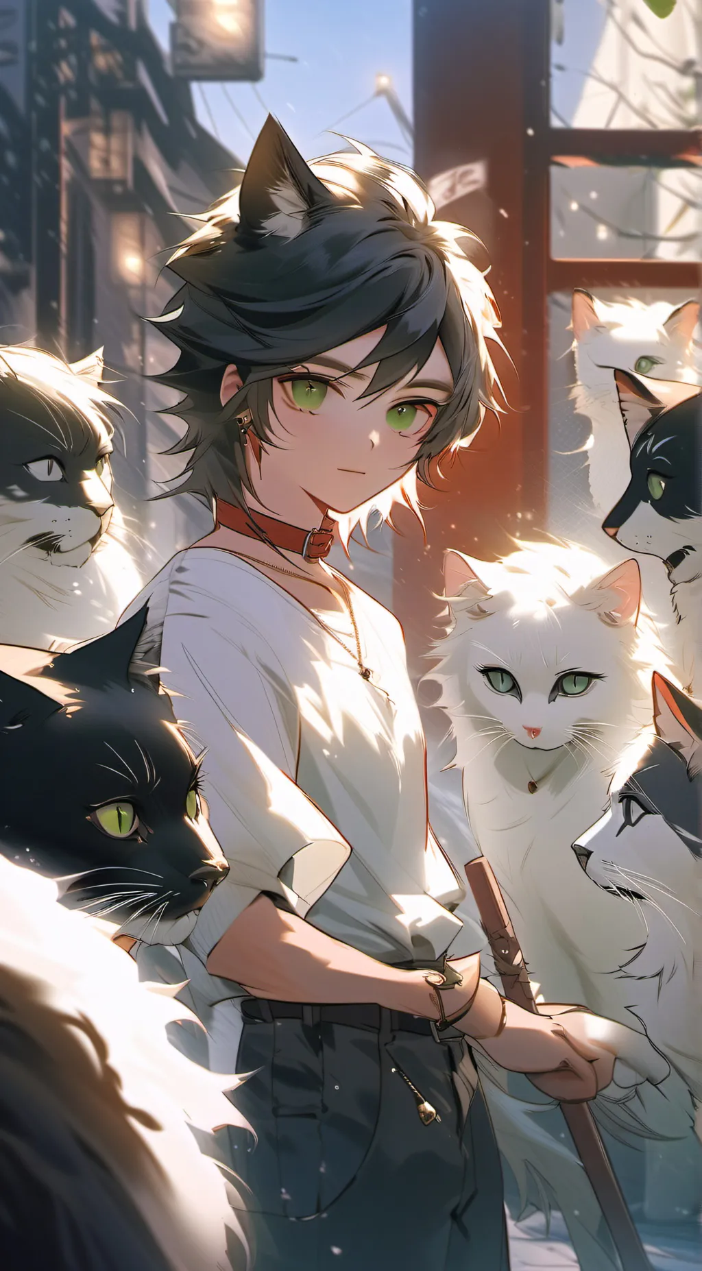 ai character: Leon background