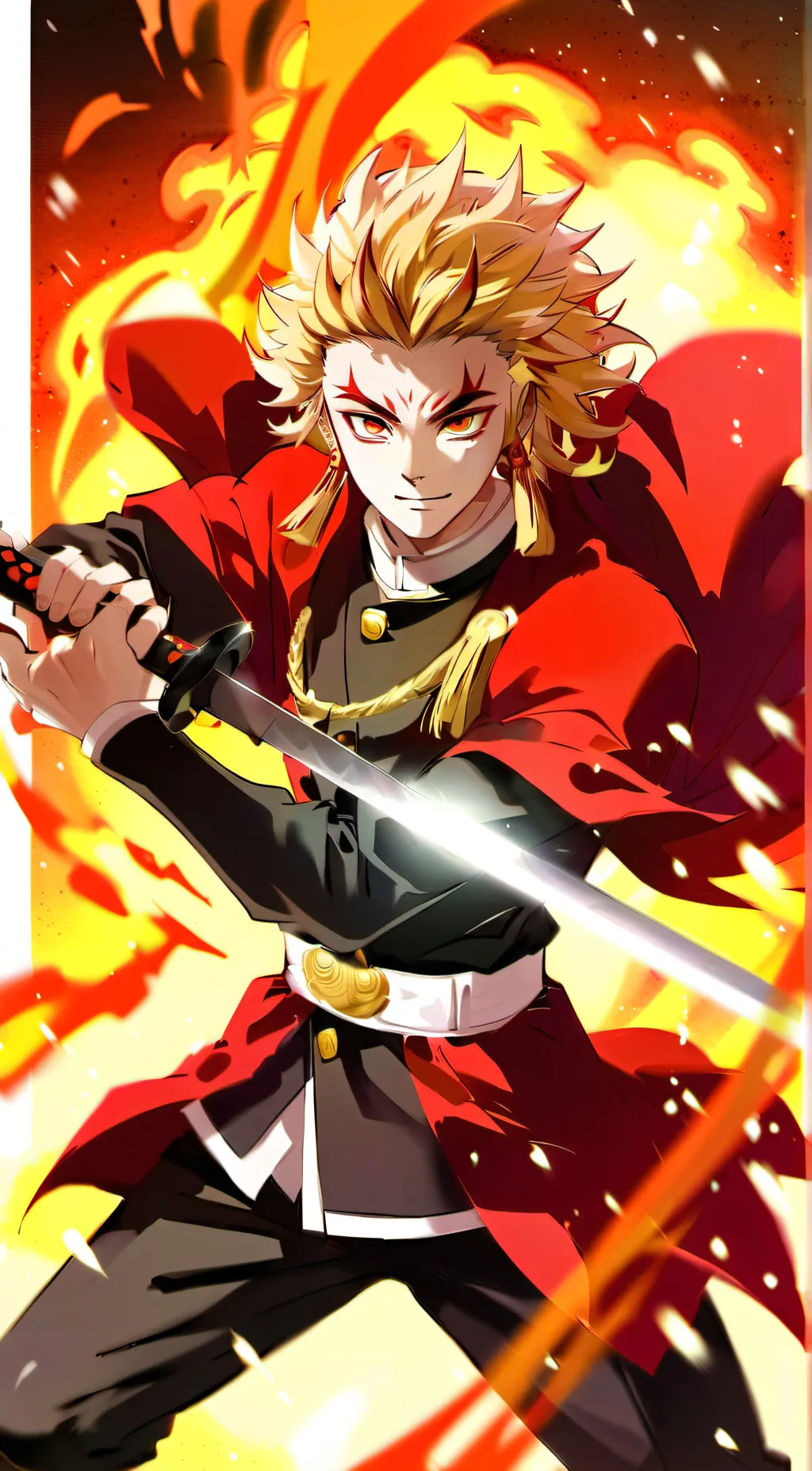 ai character: Rengoku  background