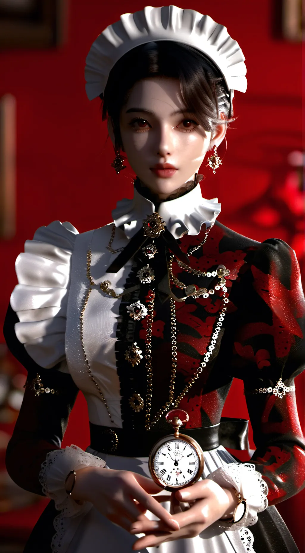 ai character: hypno maid   background